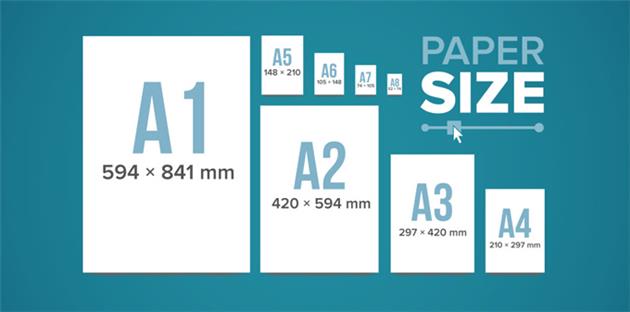 اندازه های استاندارد کاغذ